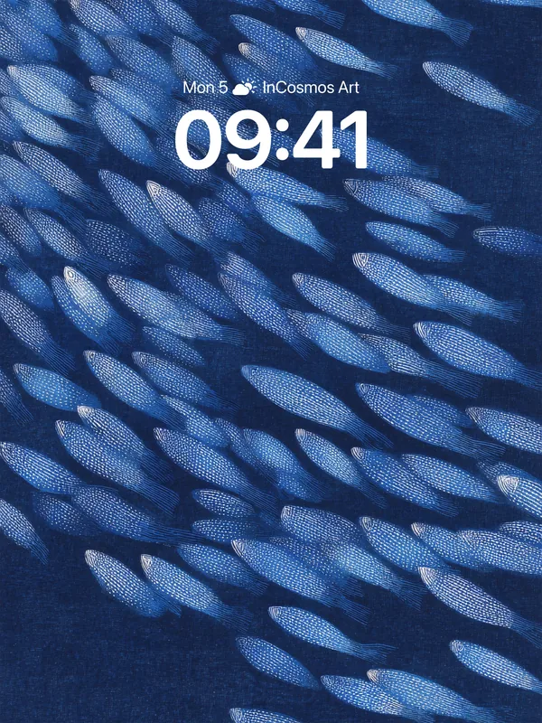 School of Fish in Indigo