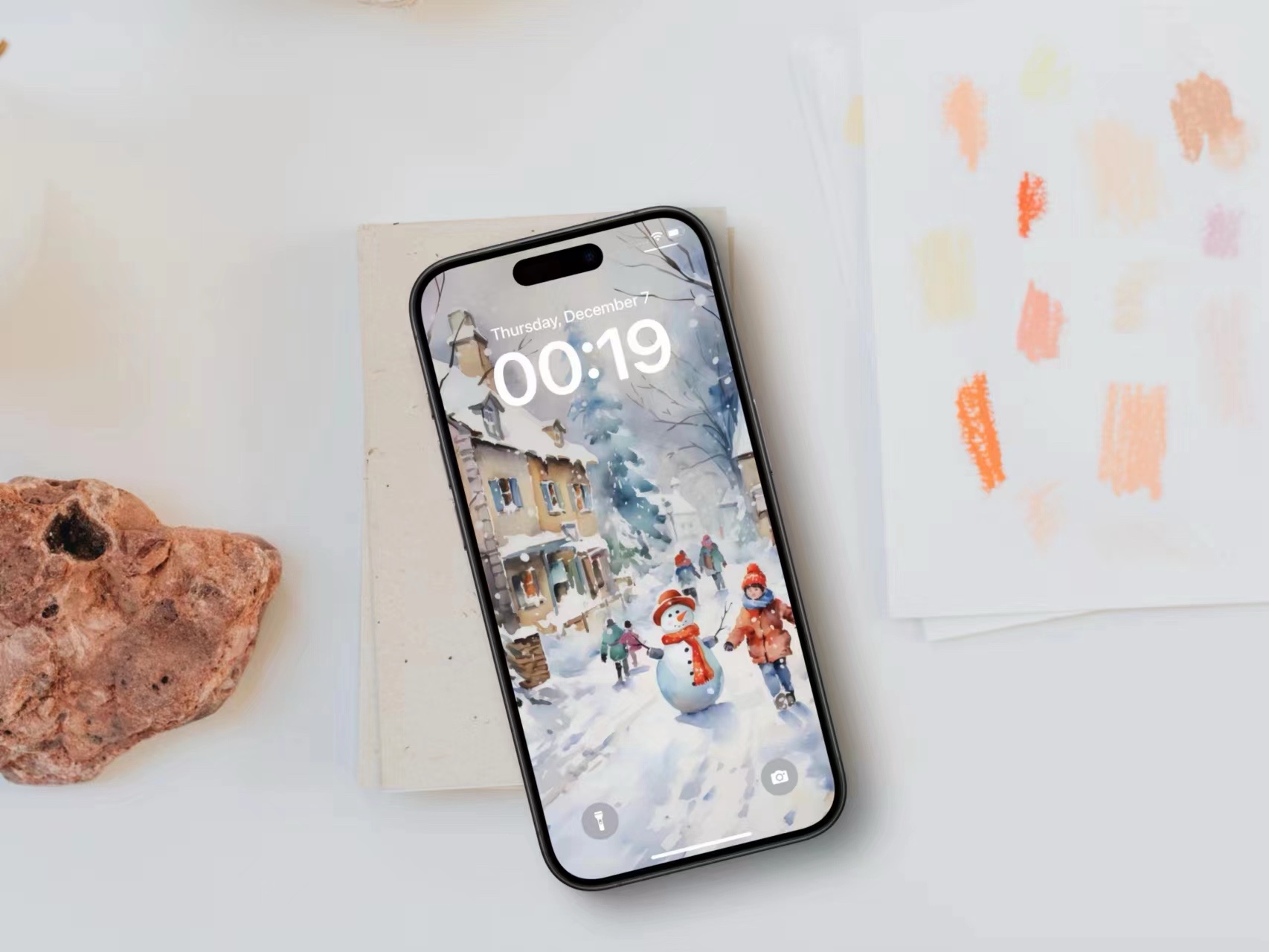 Winter Wonderland Wallpaper: Illustrative Serenity Christmas Viliage Download