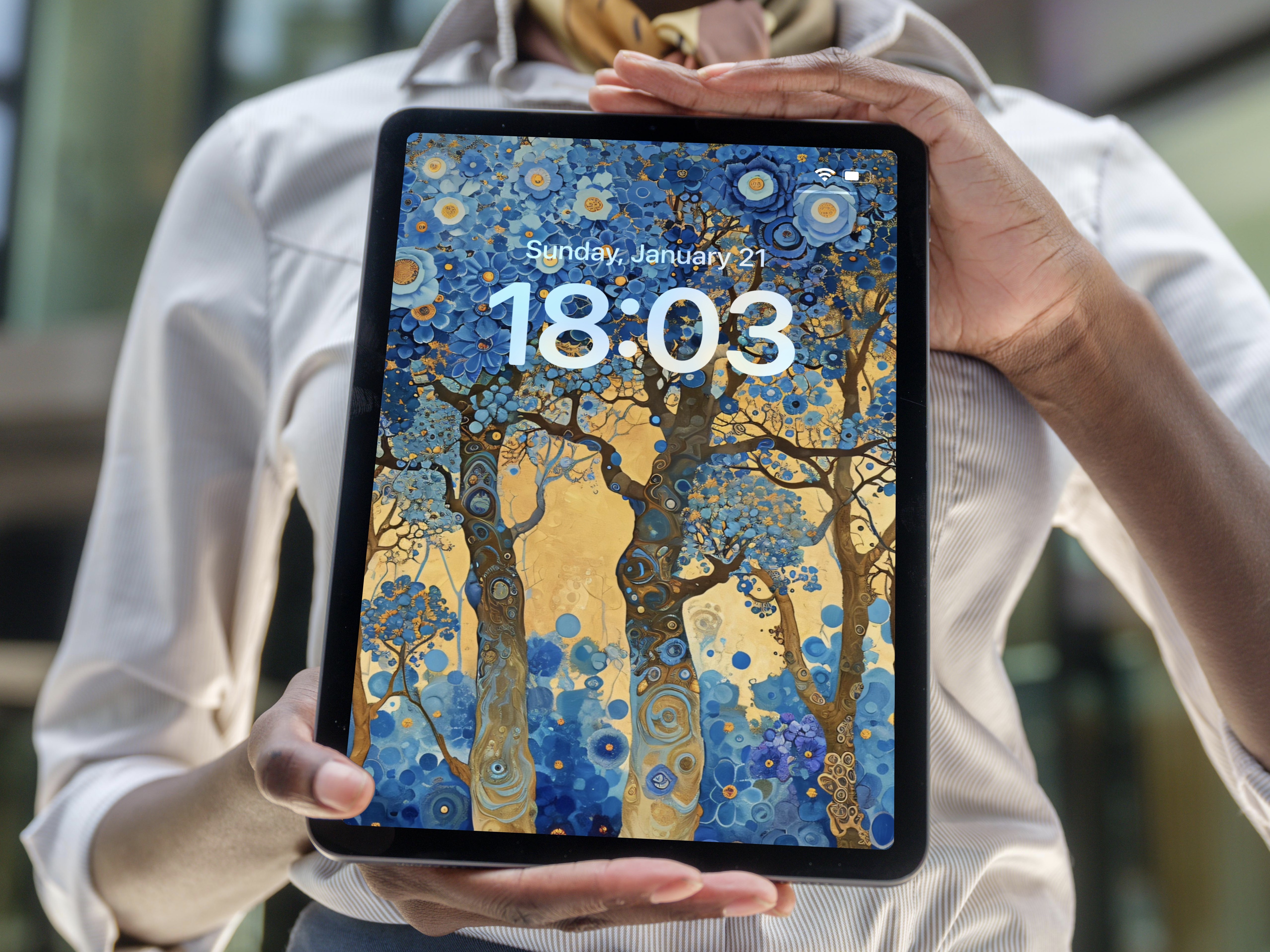 Gustav Klimt Style Floral Paintings Wallpaper 4k Download