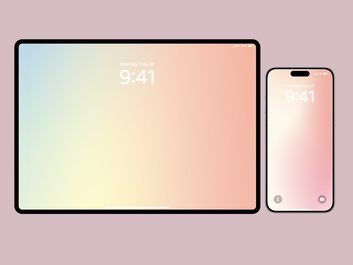 Download Simple Soft Gradient Color Wallpaper Background for iPhone and Android