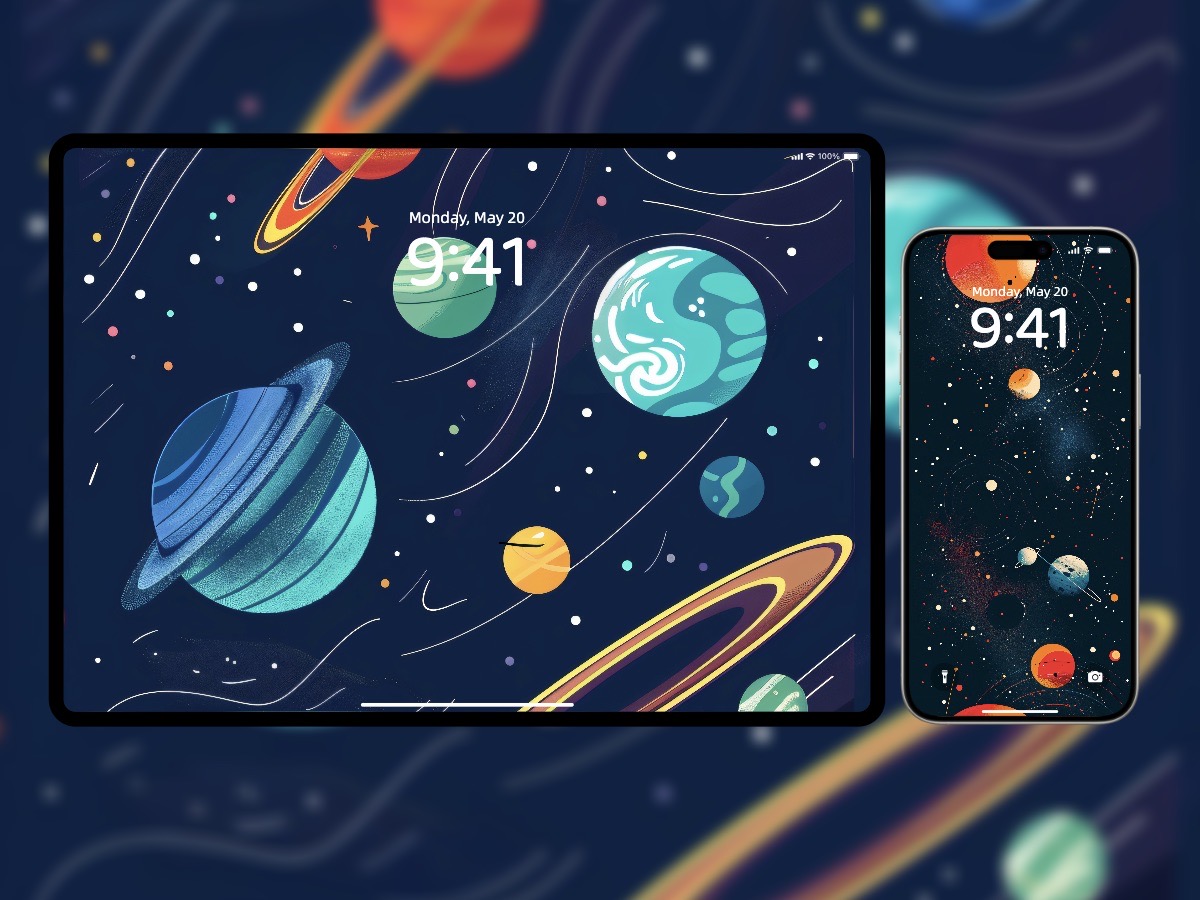 Download Beautiful Colorful Planet Pattern Astronomy Universe Wallpaper Background 8K