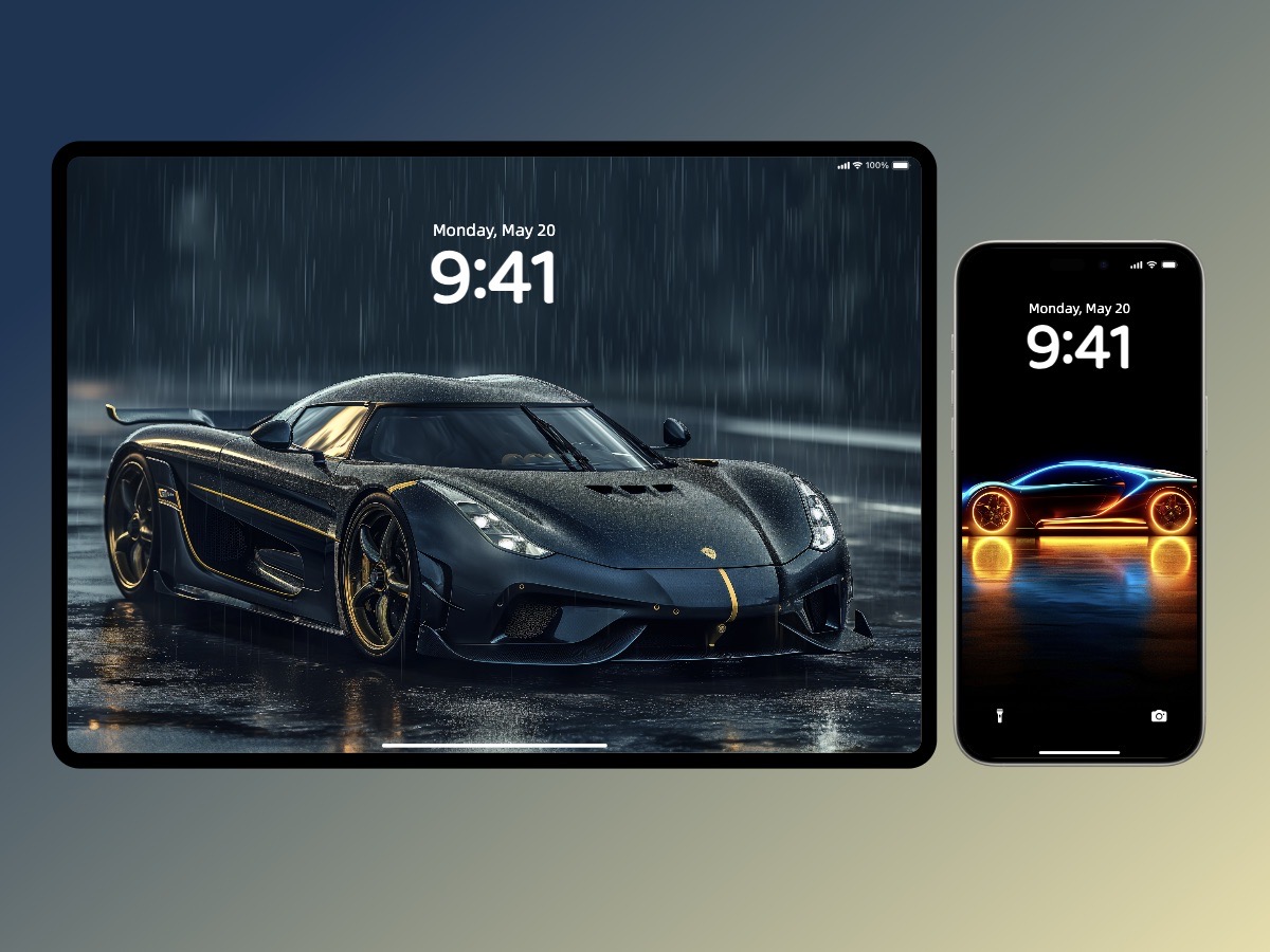 Download Coolest Black Car Wallpaper Background 8K for iPhone and Android