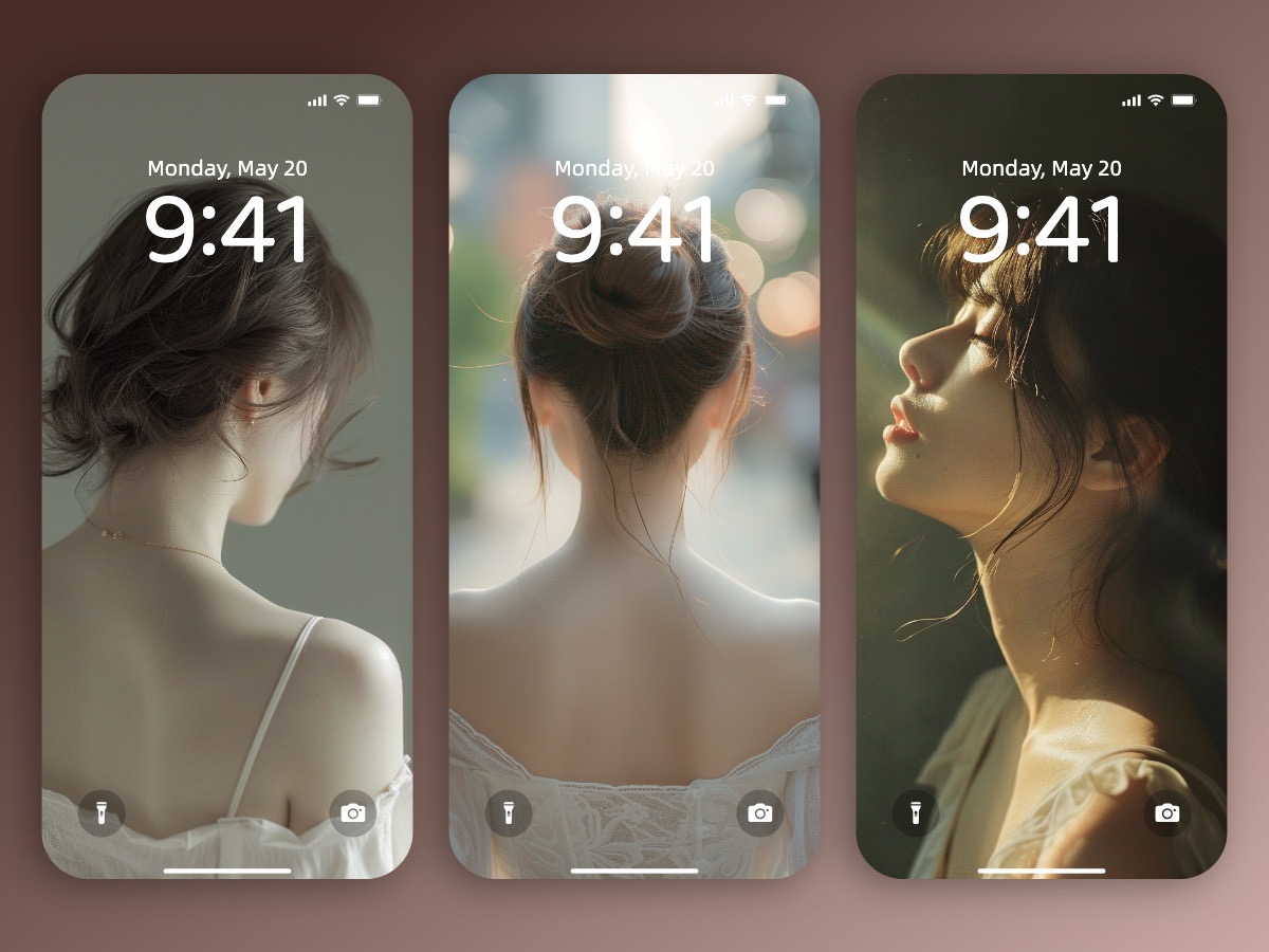 Download Beautiful Girl Back Portrait Wallpaper Background for iPhone and Android