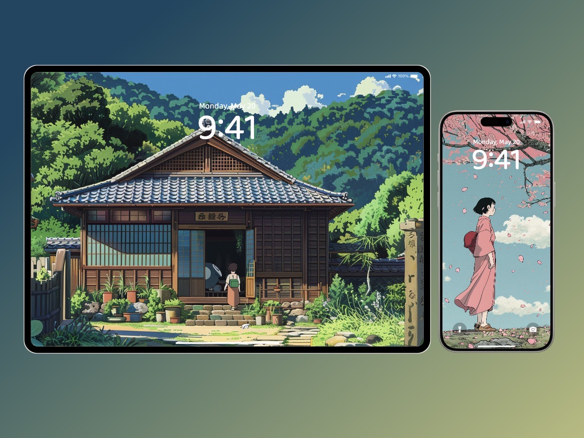 Download Beautiful Studio Ghibli Anime Scene Wallpaper Background 8K