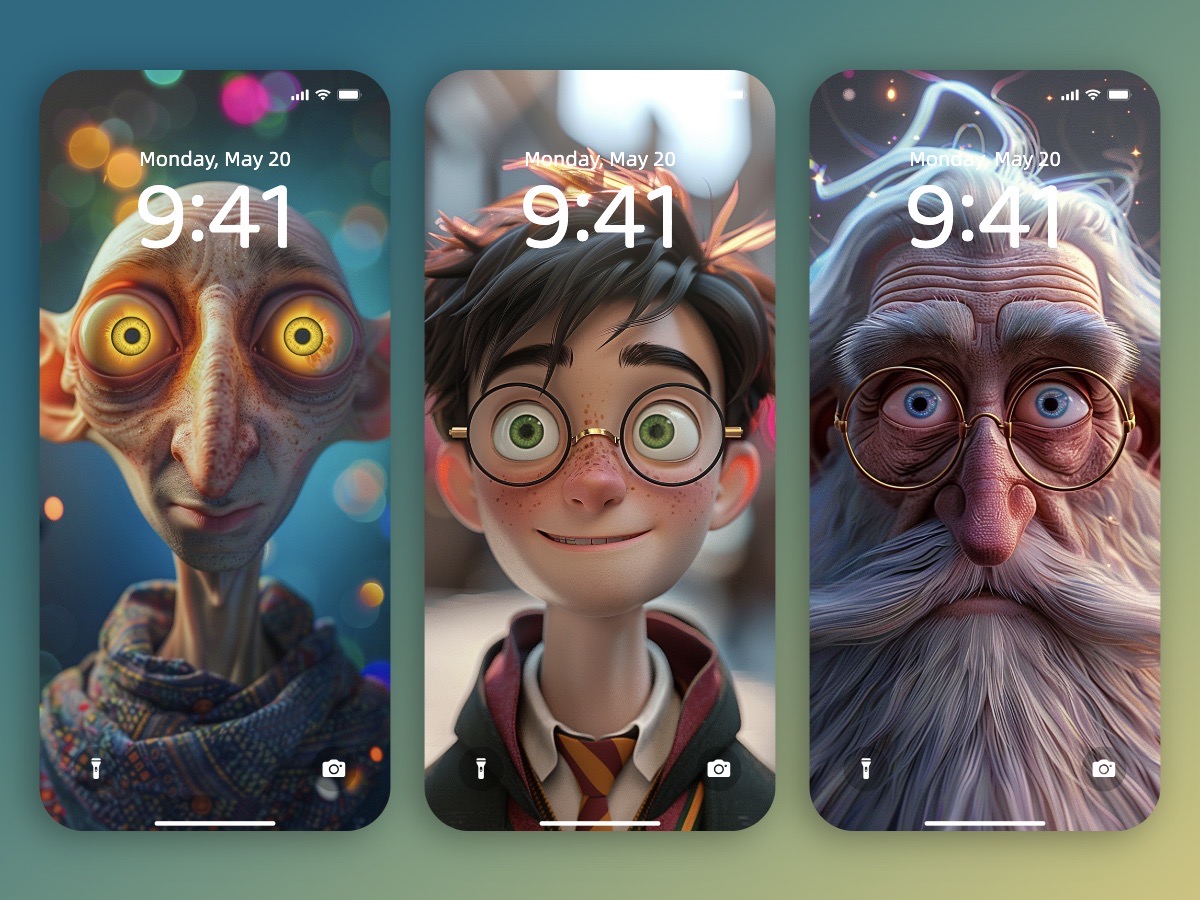 Download Harry Potter Character in Pixar Style Anime Wallpaper Background 8K