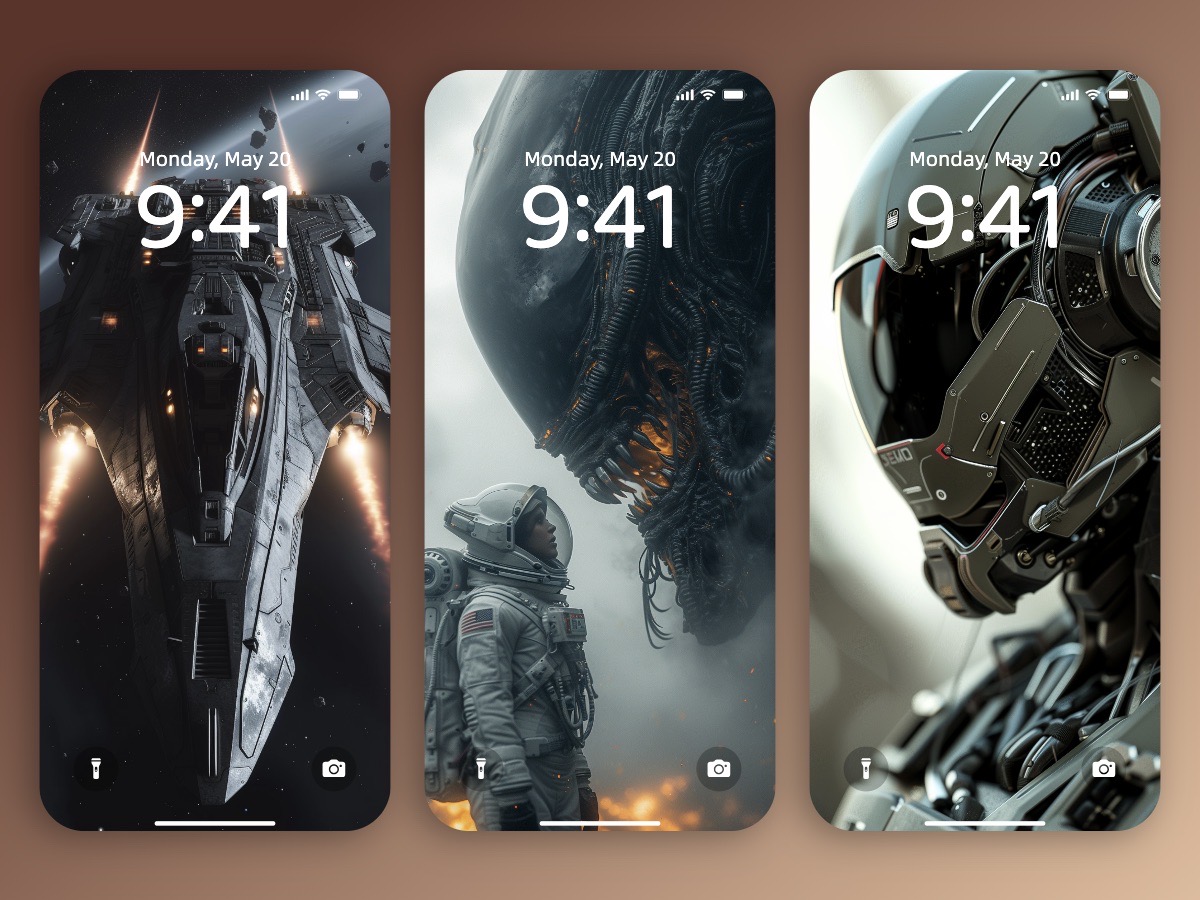 Download Futuristic Sci-Fi Robots Wallpaper Background 8K