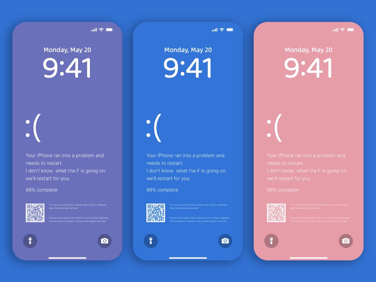Download Colorful iPhone Wallpaper Background Microsoft Global Outage Windows Blue Screen Error 8K
