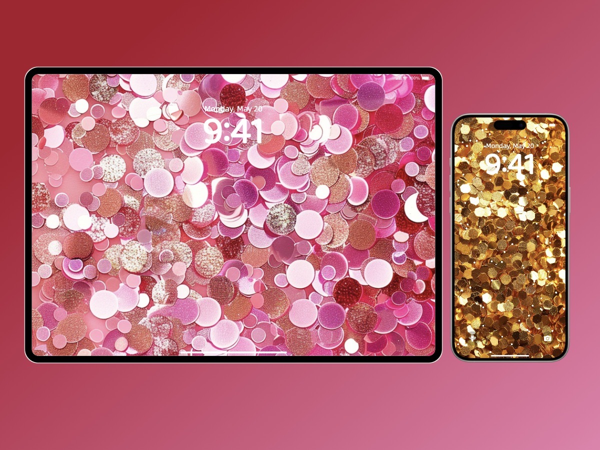Download 8K Colorful Sequin Glitter Wallpaper Background for iPhone and Android