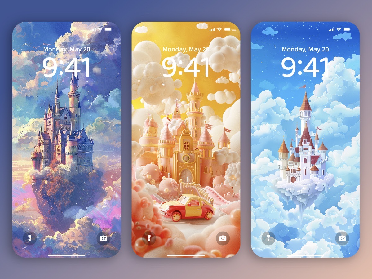 Download Ghibli Anime Cloud Castles Wallpaper Download