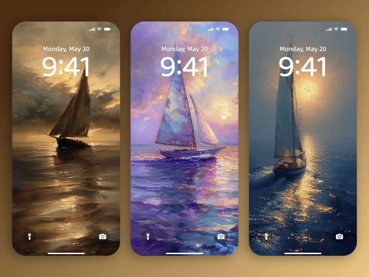 Download Classic Sailboat Paintings Wallpaper 8K for iPhone & Android