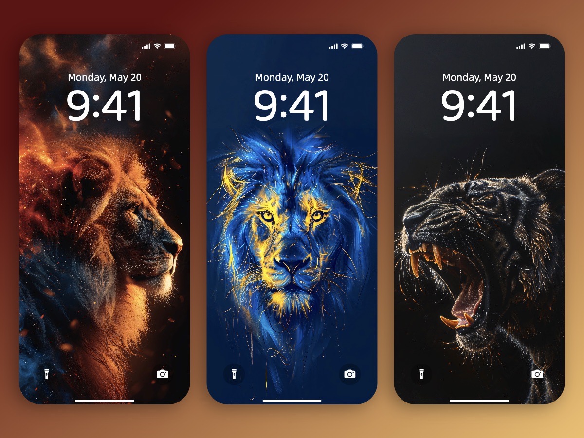 Download Tiger & Lion Art Illustration Wallpapers for Phone: Who is the Strongest?