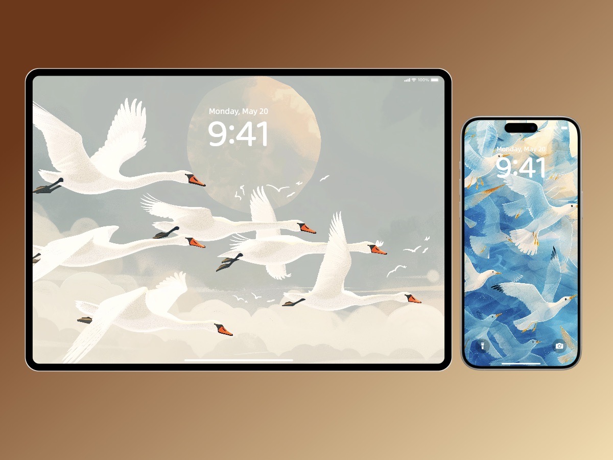 Download Beautiful Flying Birds Art Wallpapers for iPhone & Android
