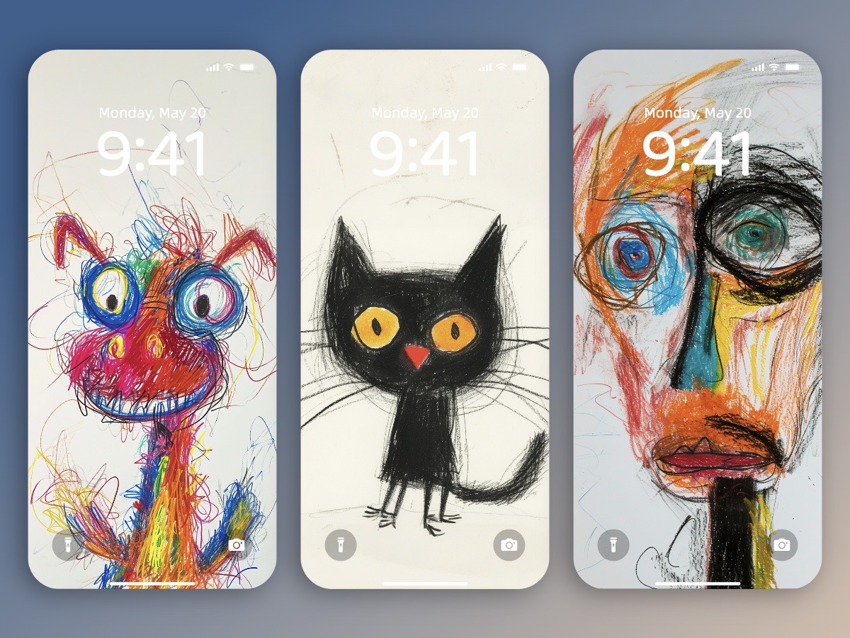Children’s Hand-Painted Graffiti Art Phone Wallpapers 8K Download