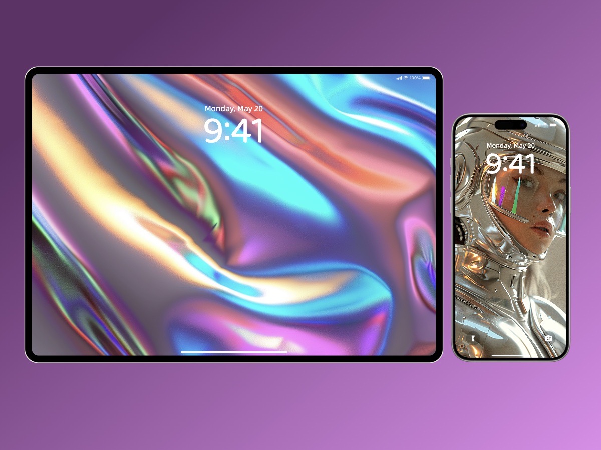 Download Holographic Fashion Wallpapers 8K for iPhone and Android