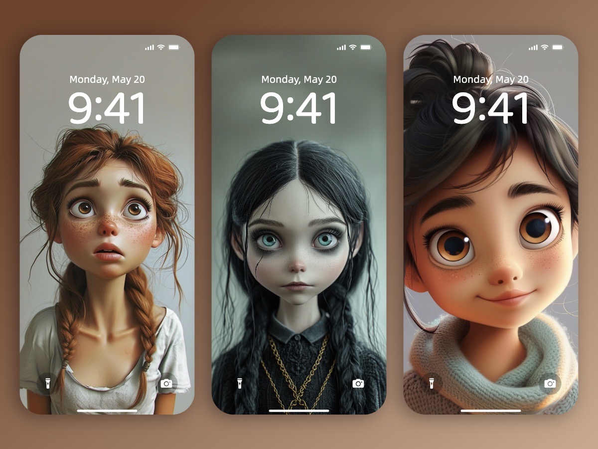 Download Disney-Style Cute Animated Girls Phone Wallpapers 8K