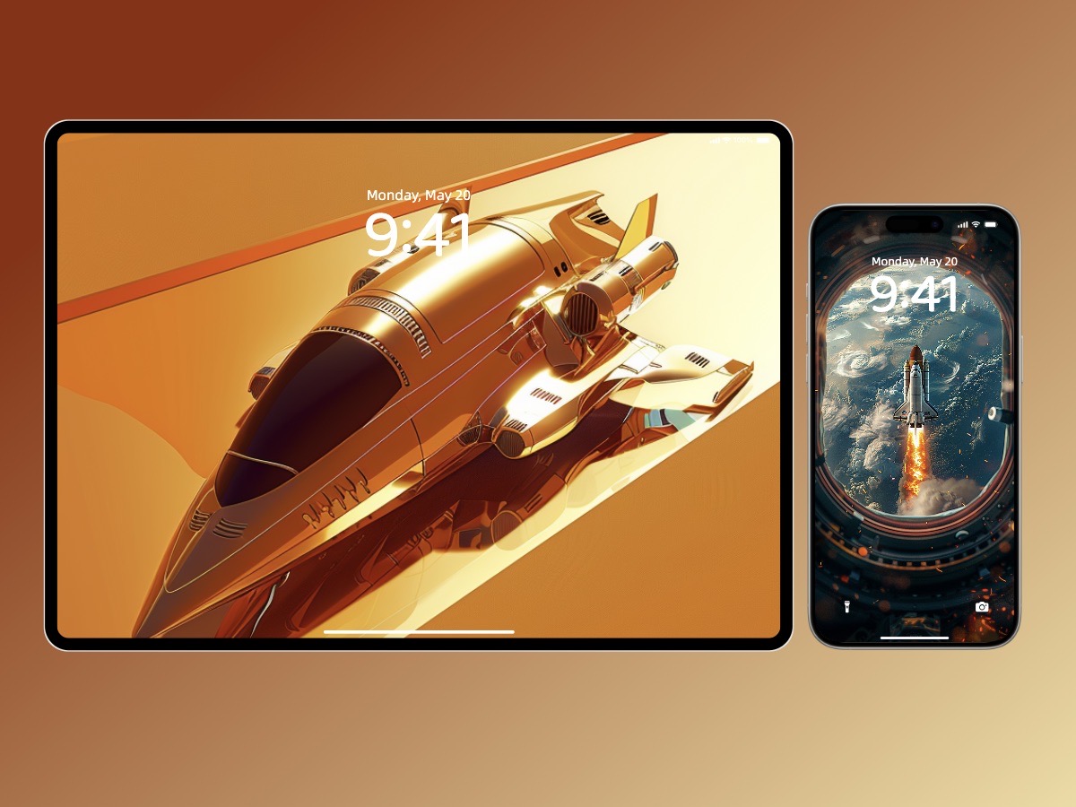 Download Sci-Fi Spaceship Illustration Phone Wallpapers 8K