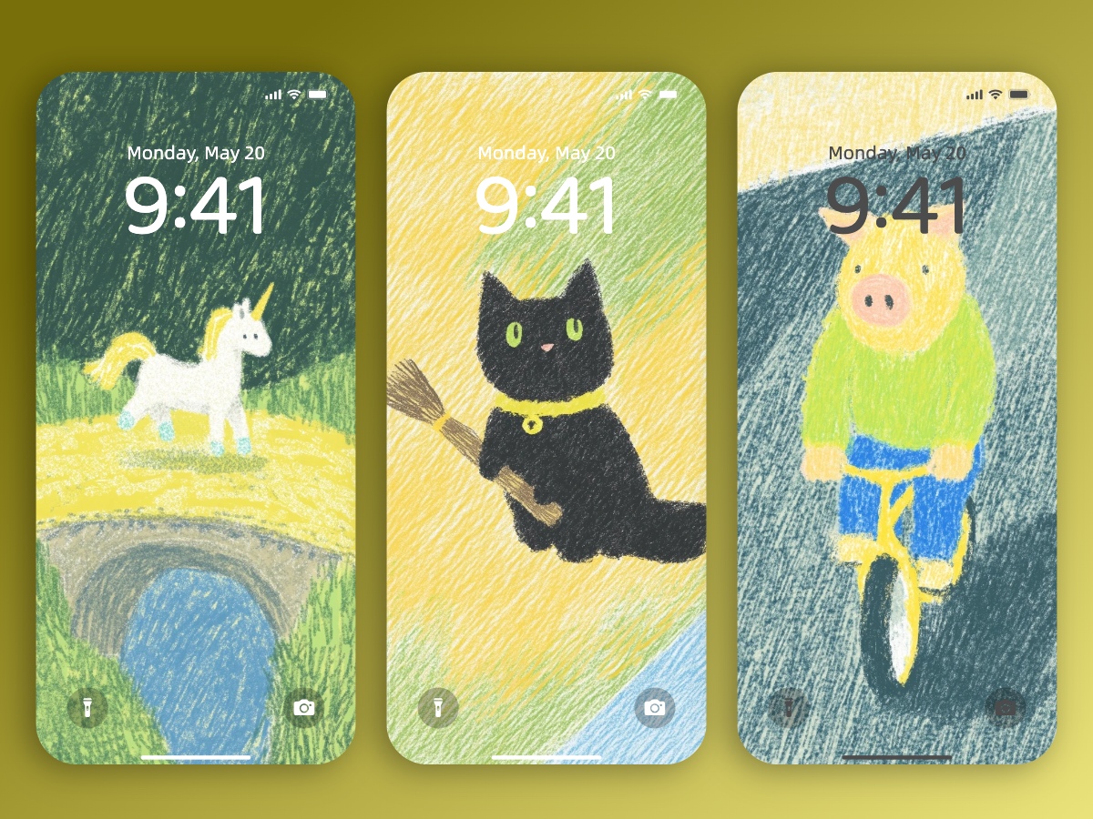 Download Funny Children’s Oil Pastel Drawings Wallpapers 8K for iPhone & Android