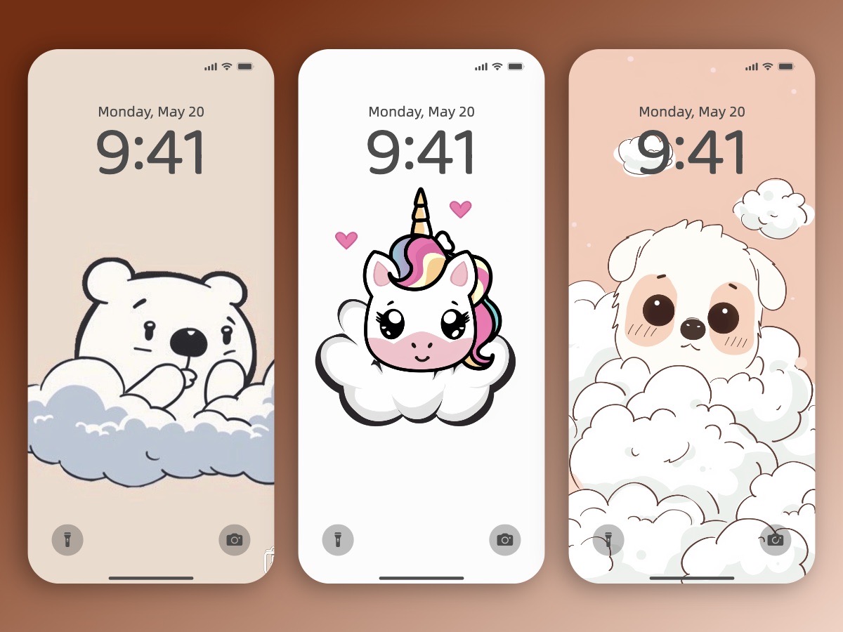 Download Anime Cute Cloud Animals Wallpapers for iPhone & Android