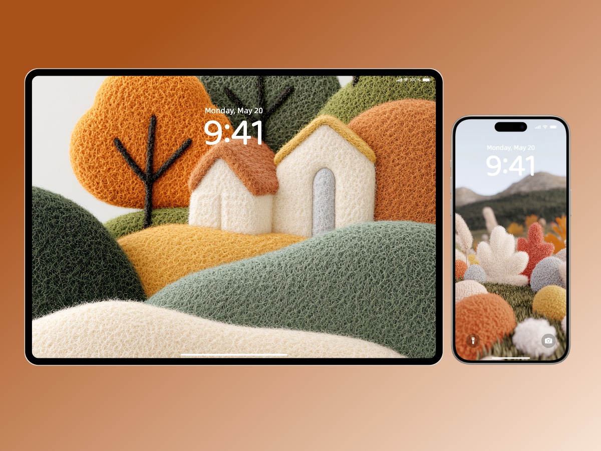 Download Autumn Felt Painting Wallpapers 8K for iPhone & Android