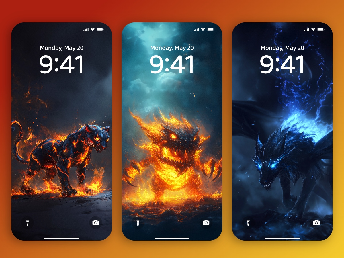 Download Fire Creatures Wallpapers 8K for iPhone & Android