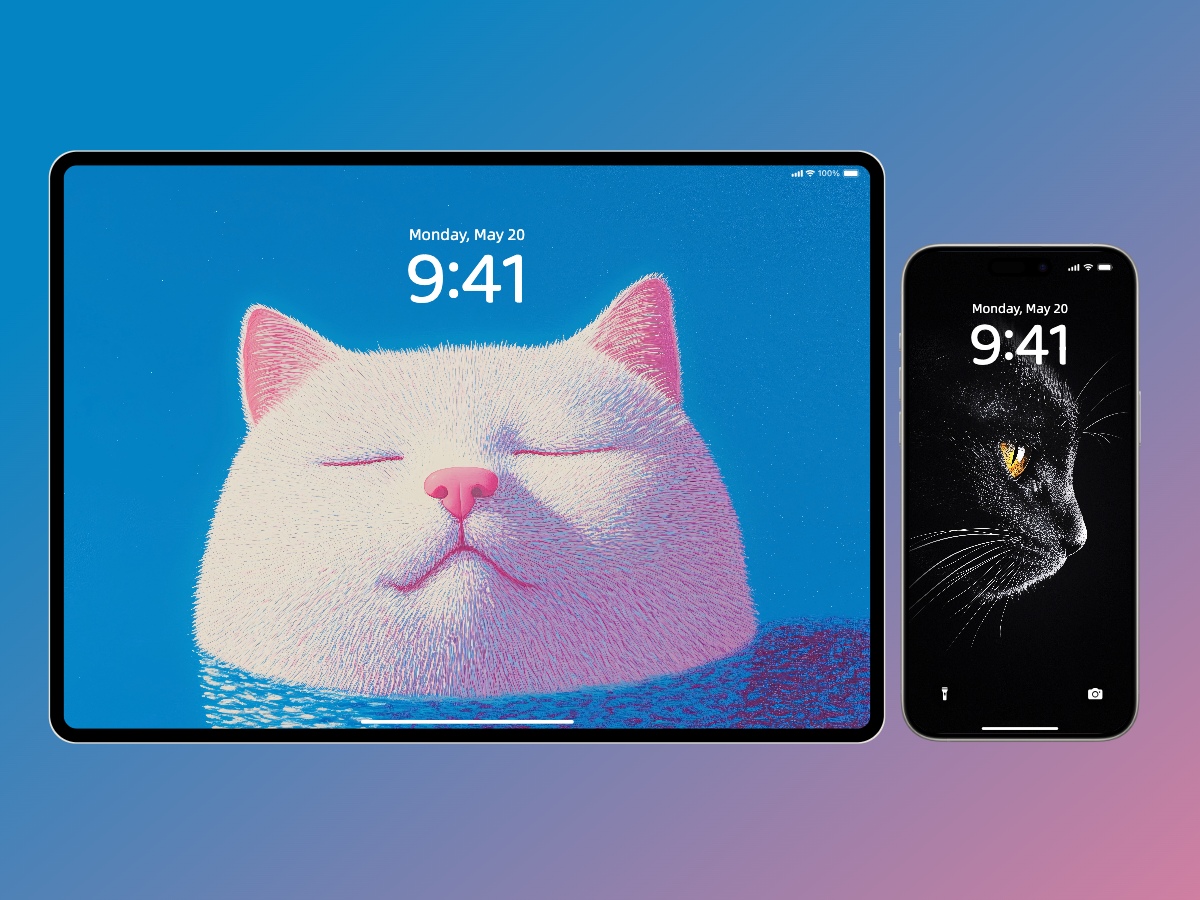 Download Cute Cat Illustration Wallpapers 8K for iPhone & Android