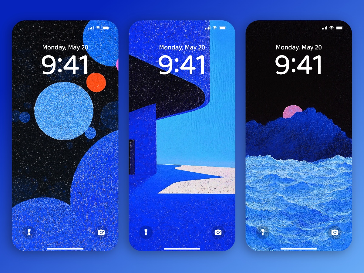 Download Klein Blue Aesthetic Minimalist Wallpapers 8K for iPhone & Android