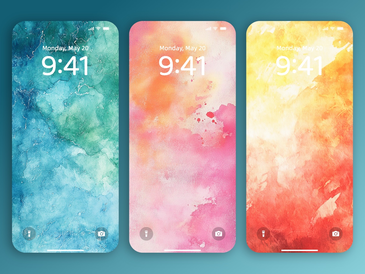 Download Watercolor Gradient Color Wallpapers 8K for iPhone & Android