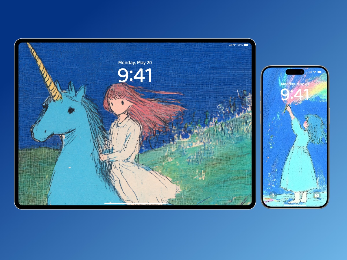 Download Girl’s Hand Drawing Fantasy Wallpapers 8K for iPhone & Android