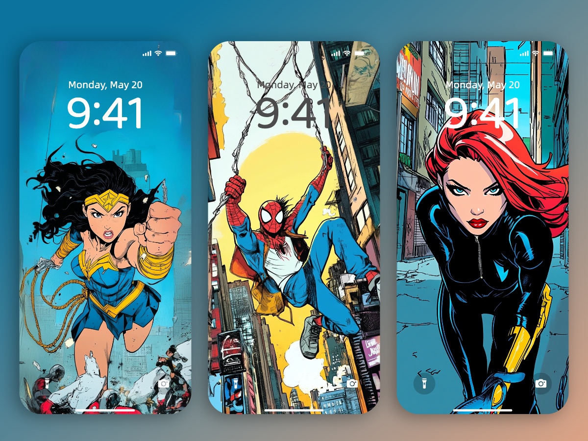 Download Comic Book Style Super Hero Wallpapers 8K for iPhone & Android