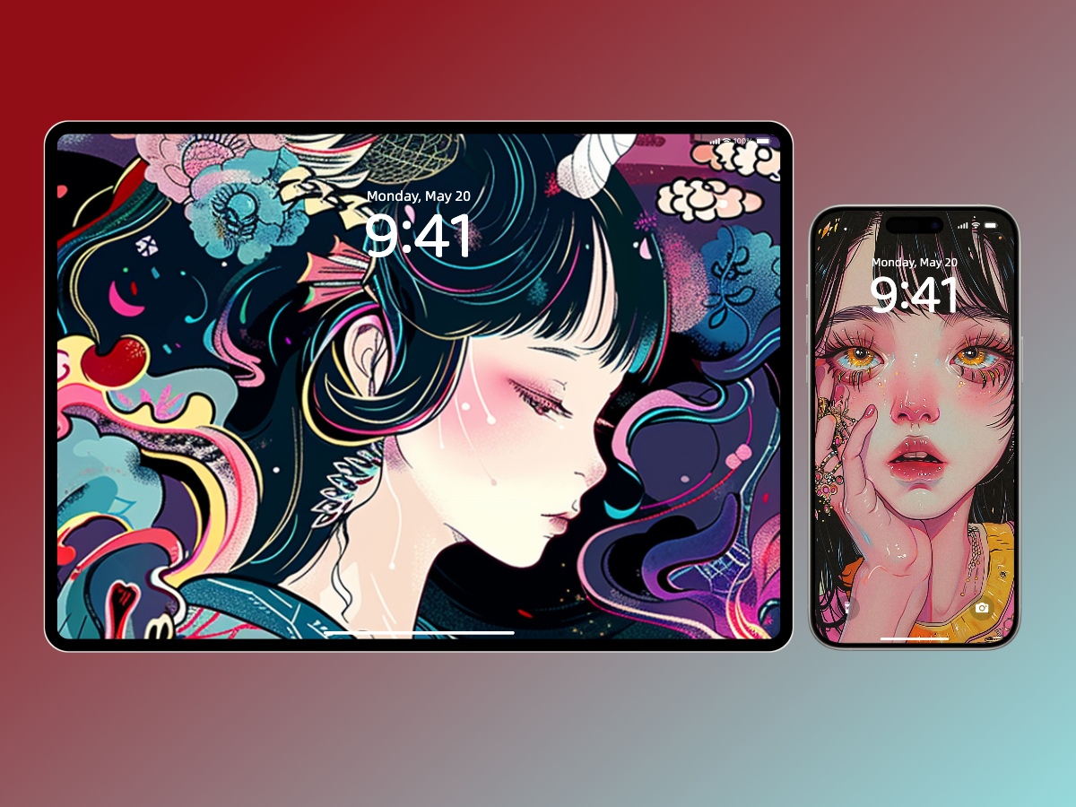 Download Animated Beautiful Magical Girl Wallpapers 8K for iPhone & Android