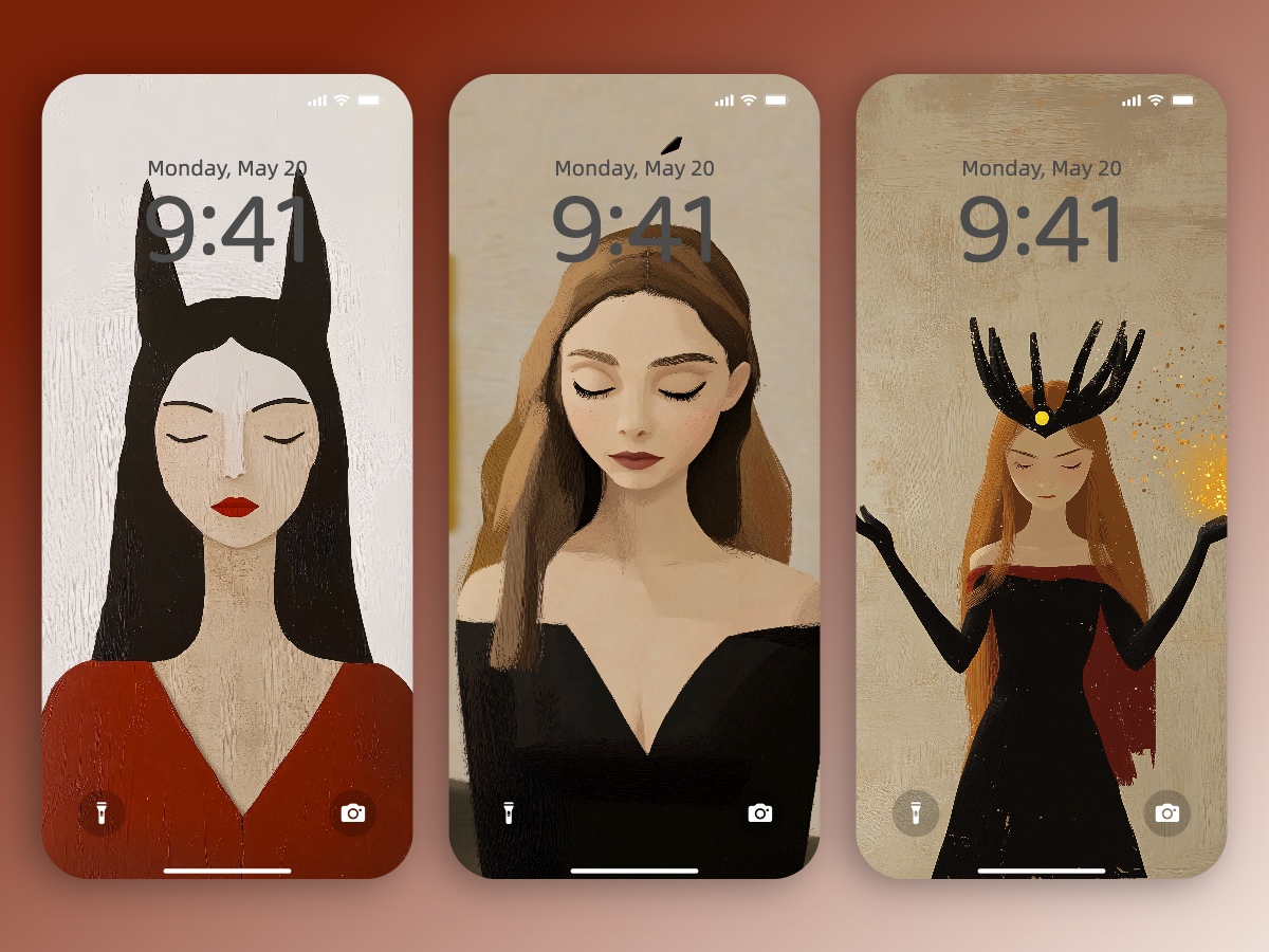 Download Wanda Maximoff Minimalist Illustration Art Wallpapers 8K for iPhone & Android