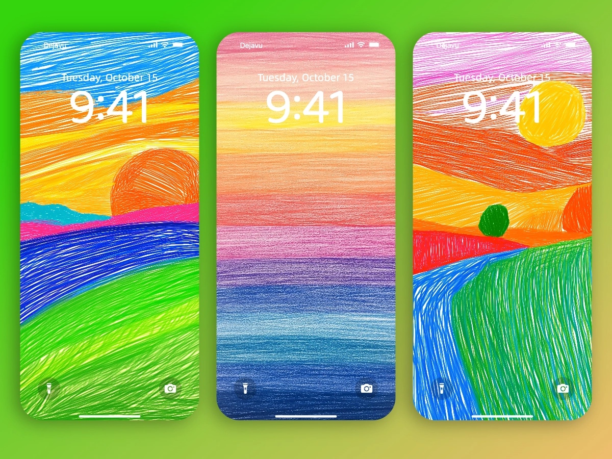 Download Rainbow Color Crayon Painting Wallpapers 8K for iPhone & Android