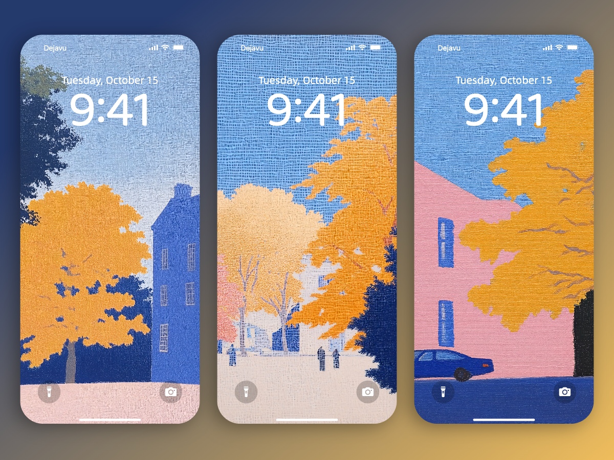 Download Fall City Greenwich NYC Illustration Wallpapers 8K for iPhone & Android