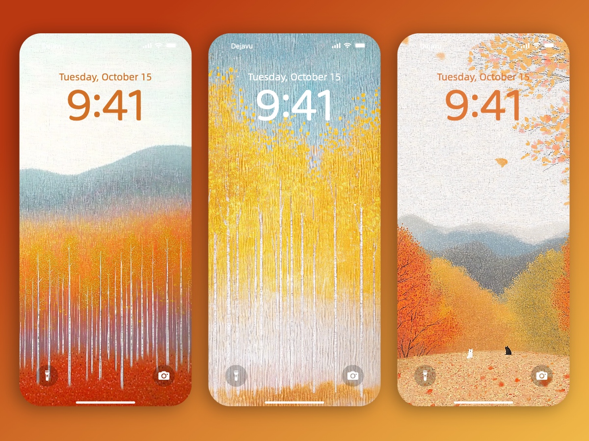 Download Fall Aesthetic Painting Minimalist Wallpapers 8K for iPhone & Android