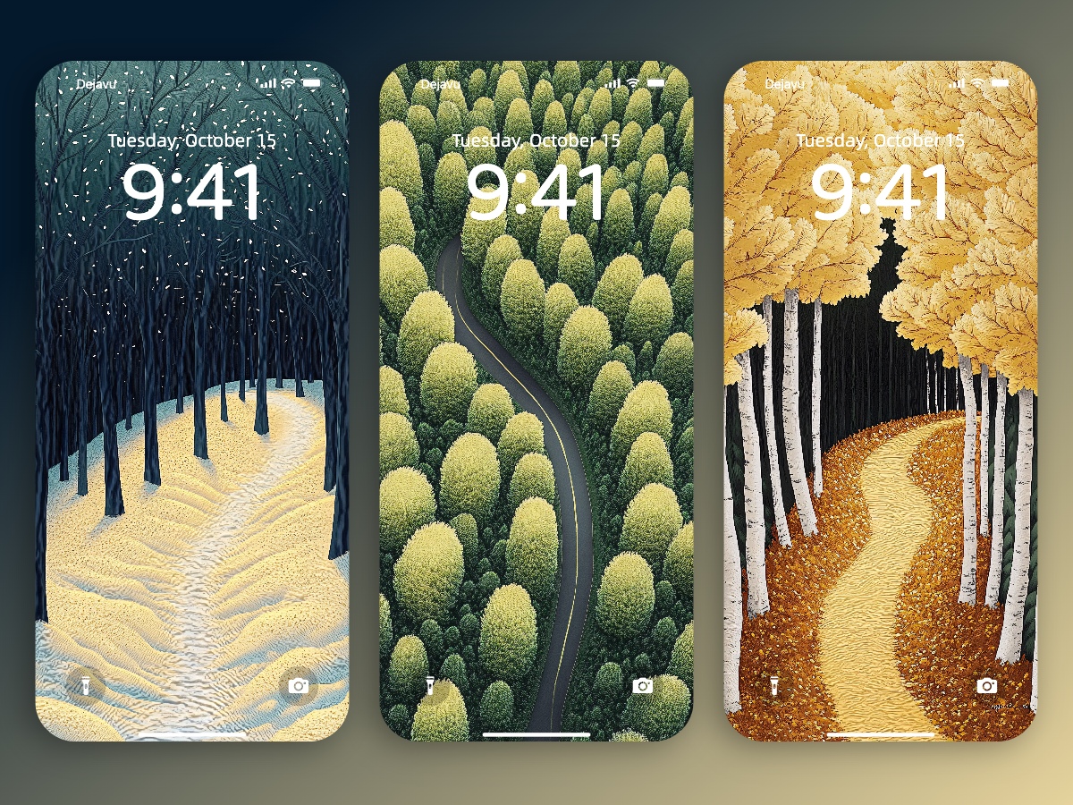 Download Forest Path Illustration Wallpapers 8K for iPhone & Android