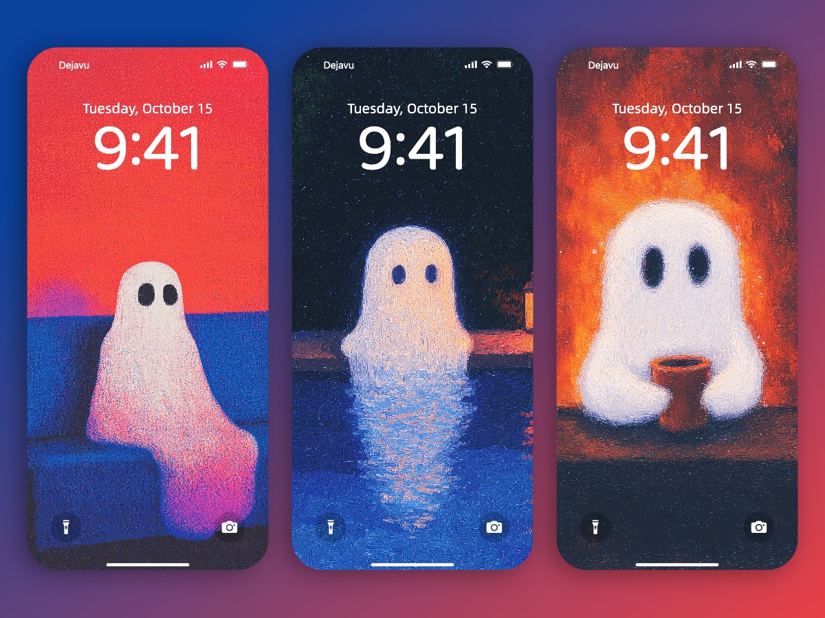 Download Halloween Cute Ghost Painting Wallpapers 8K for iPhone & Android