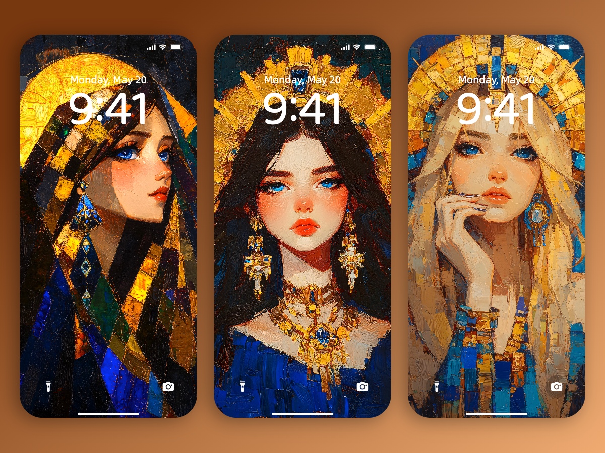 Download Beautiful Girl Oil Painting Wallpapers 8K for iPhone & Android