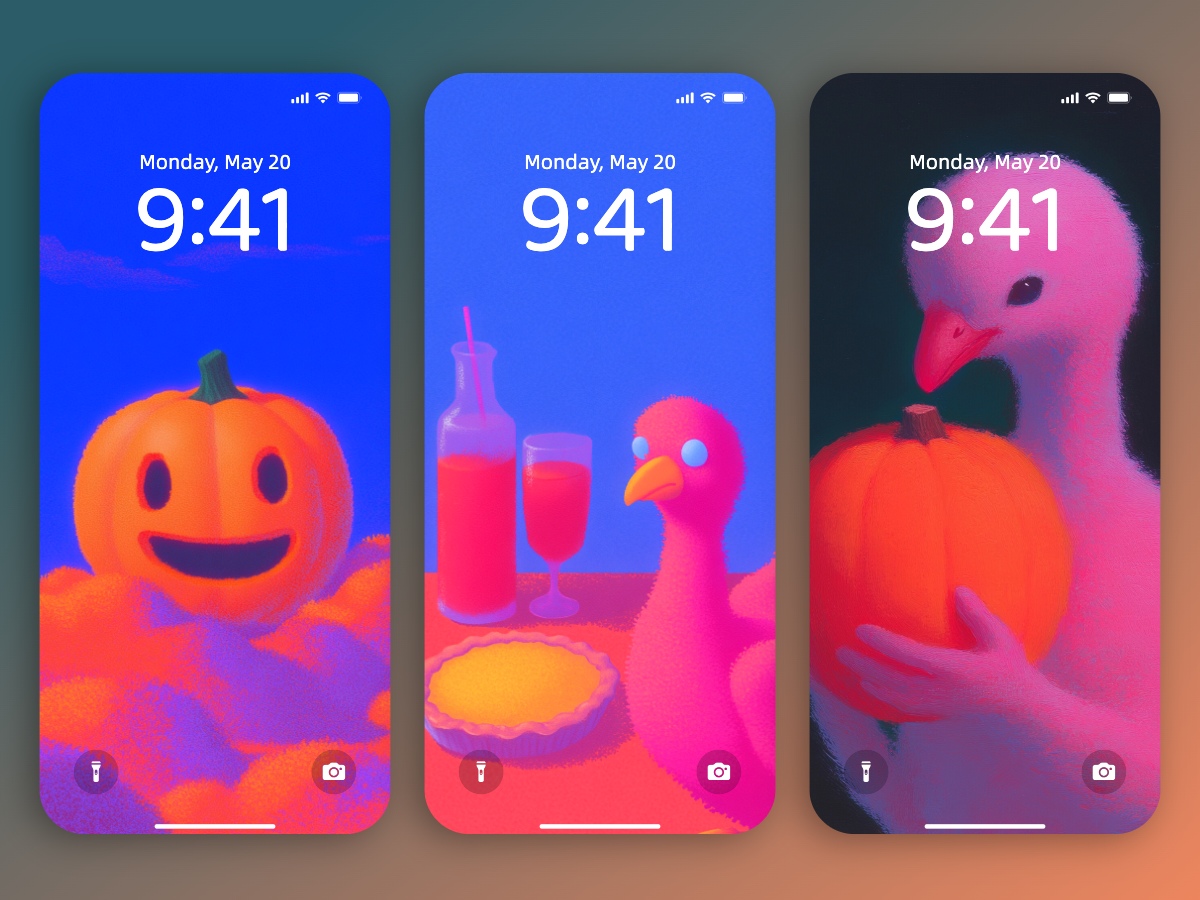 Whimsical Thanksgiving Wallpapers 8K for iPhone & Android Download