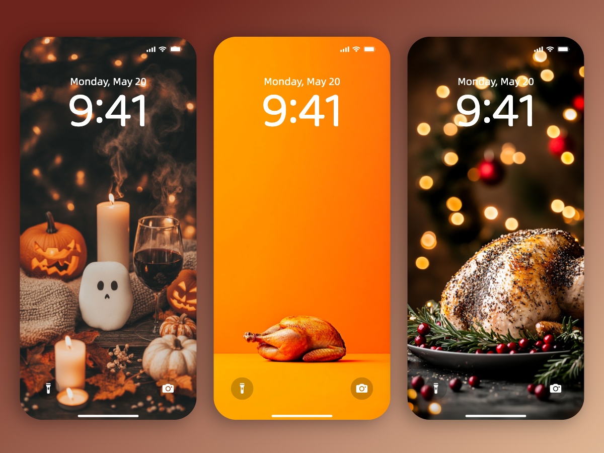 Happy Thanksgiving Minimalist Wallpapers 8K for iPhone & Android Download