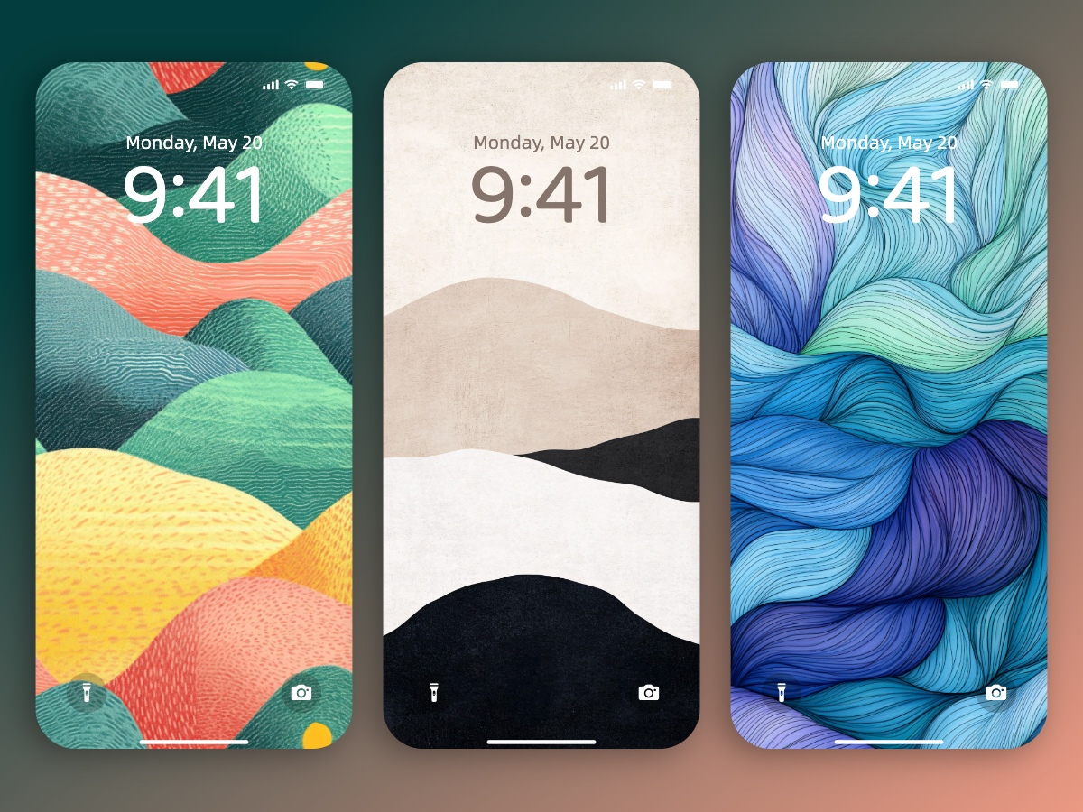 Download Minimalist Waves Art Wallpapers 8K for iPhone & Android