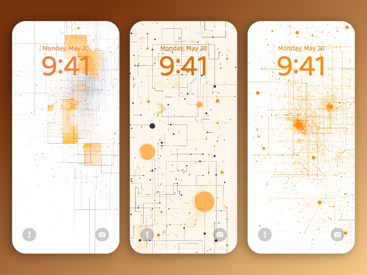 Download Orange Circuit Board Tech Wallpapers 8K for iPhone & Android