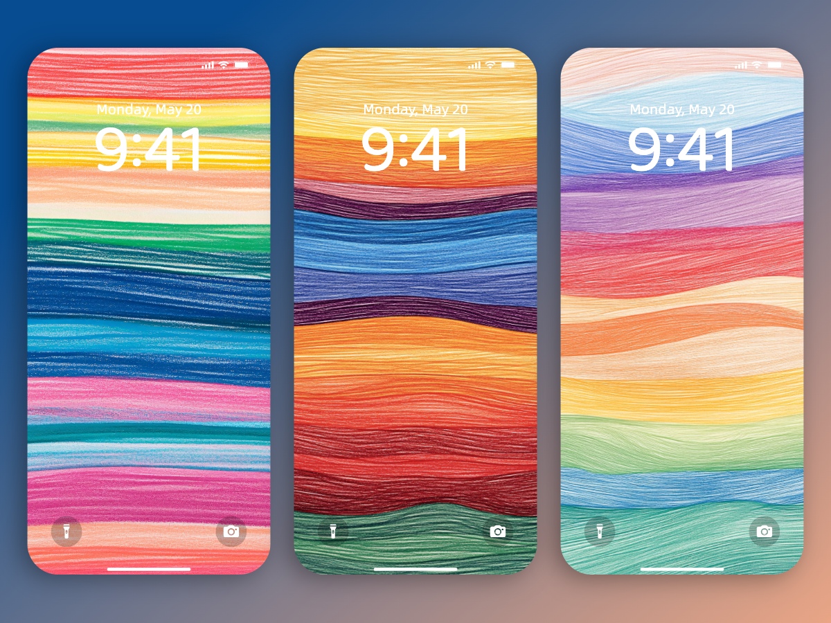 Download Crayon Drawing Rainbow Colors Wallpapers 8K for iPhone & Android