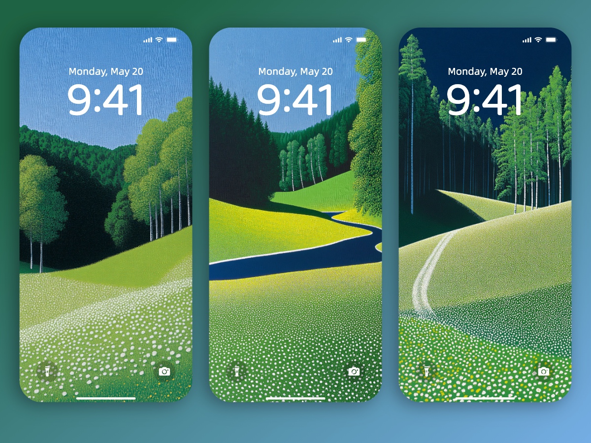 Download Green Forests Painting Wallpapers 8K for iPhone & Android