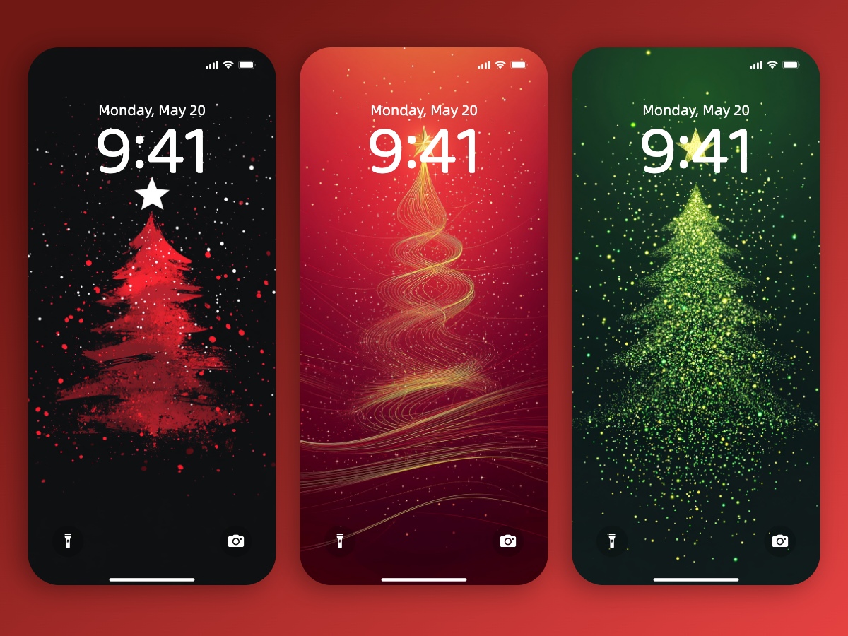 Download Glitter Christmas Tree Wallpapers 8K for iPhone & Android