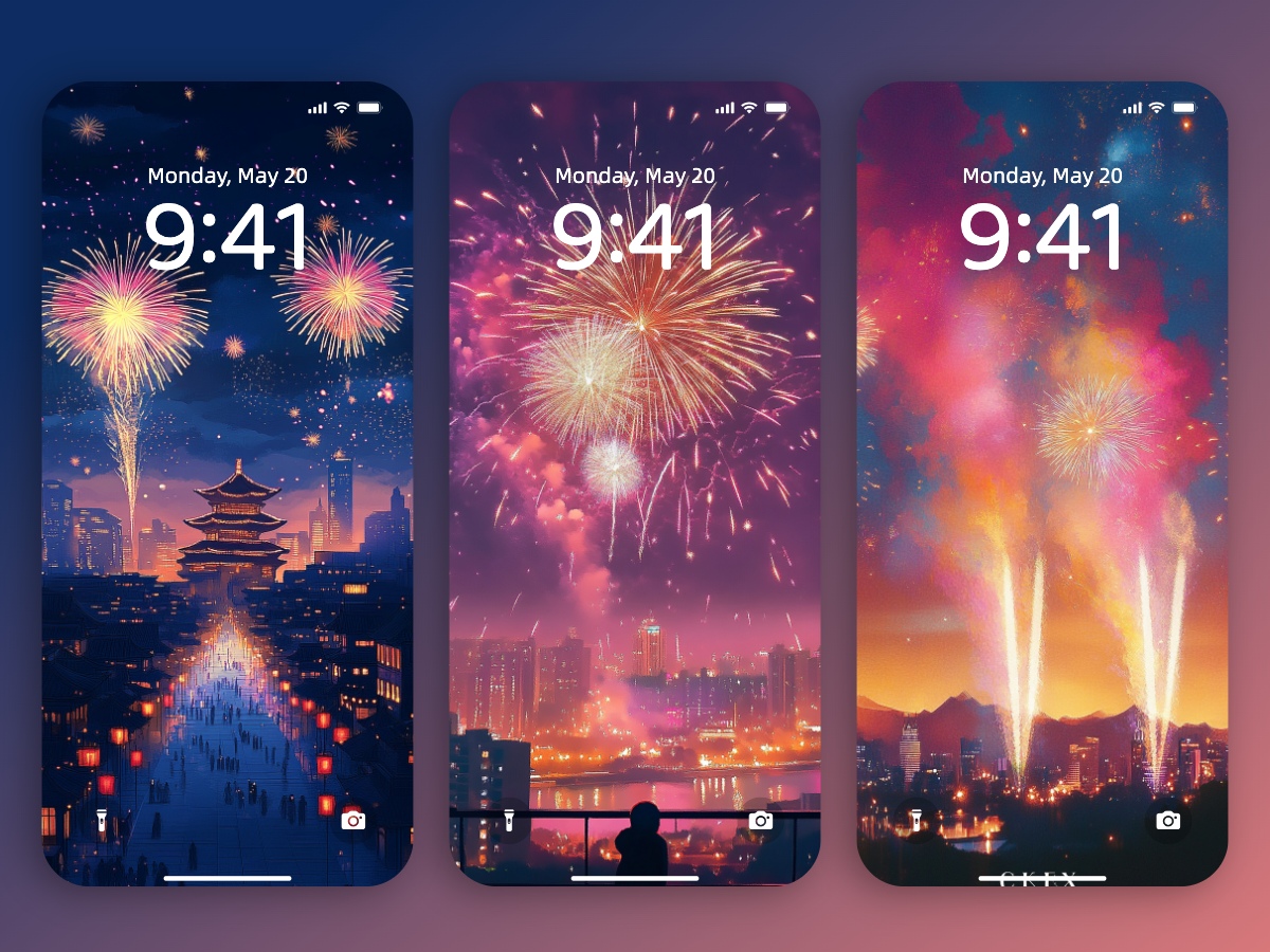 Download Celebrating 2025 New Year Fireworks Wallpapers 8K for iPhone & Android