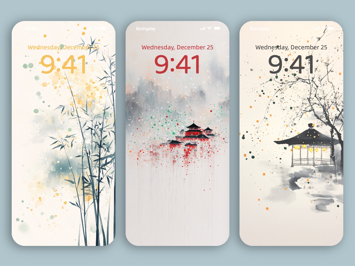 Download Wu Guanzhong Watercolor Chinese Painting Minimalist Wallpapers 8K for iPhone & Android