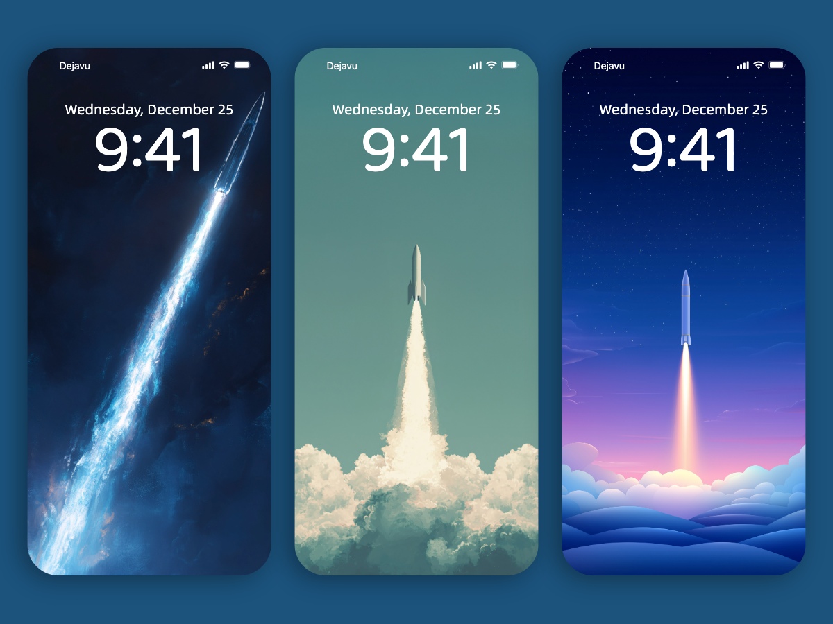 Download Minimalist Rocket Illustration Wallpapers 8K for iPhone & Android