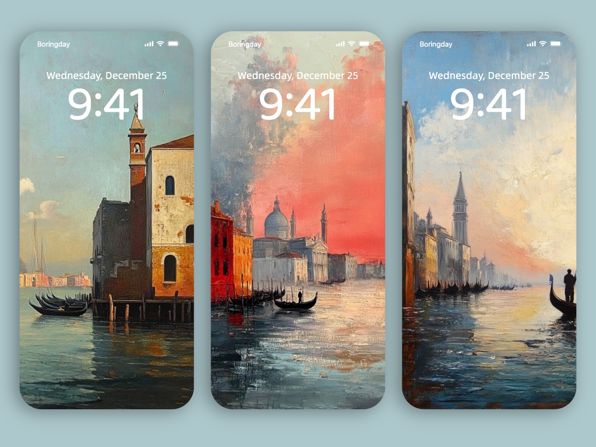 Download Friedrich Schiller Style Beautiful Venice Painting Wallpapers 8K for iPhone & Android
