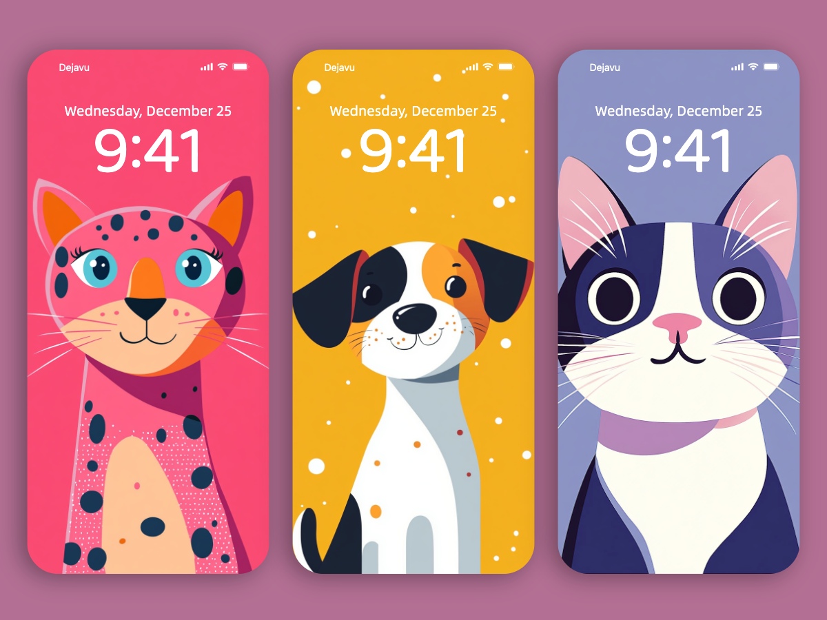 Download Minimal Cute Cartoon Animal Illustration Wallpapers 8K for iPhone & Android