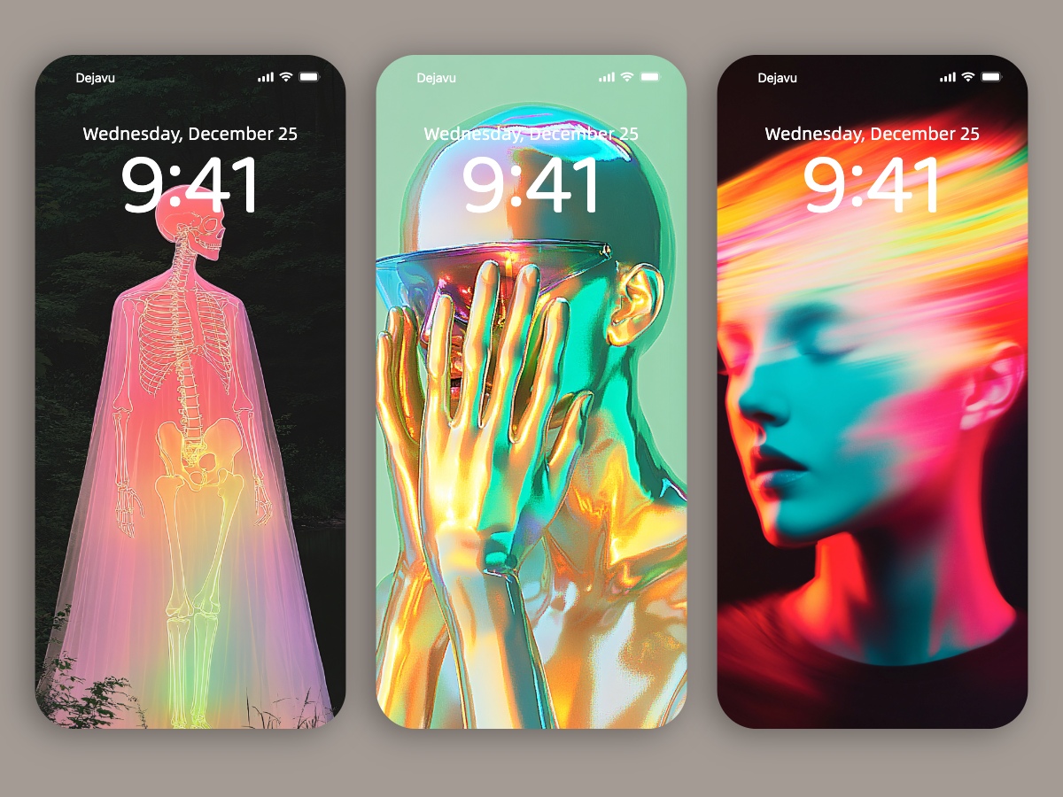 Download Neon Color Female Fashion Show Minimal Wallpapers 8K for iPhone & Android